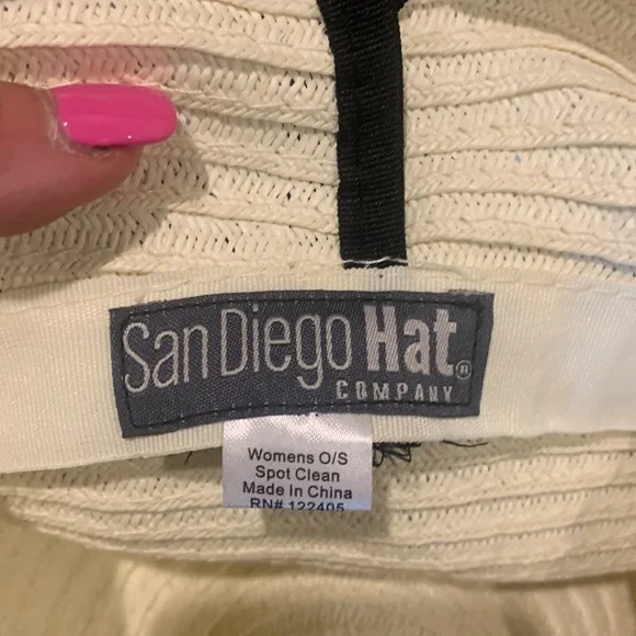 San Diego Hat Company Off White Hat Black Hat with Bow HT6667 - Picture 5 of 5